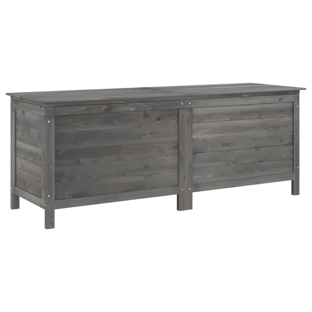 Scatola di immagazzinaggio da giardino Antracite in legno massello Albero di stoccaggio Box per cuscini per esterno interno, giardino, balcone o terrazza