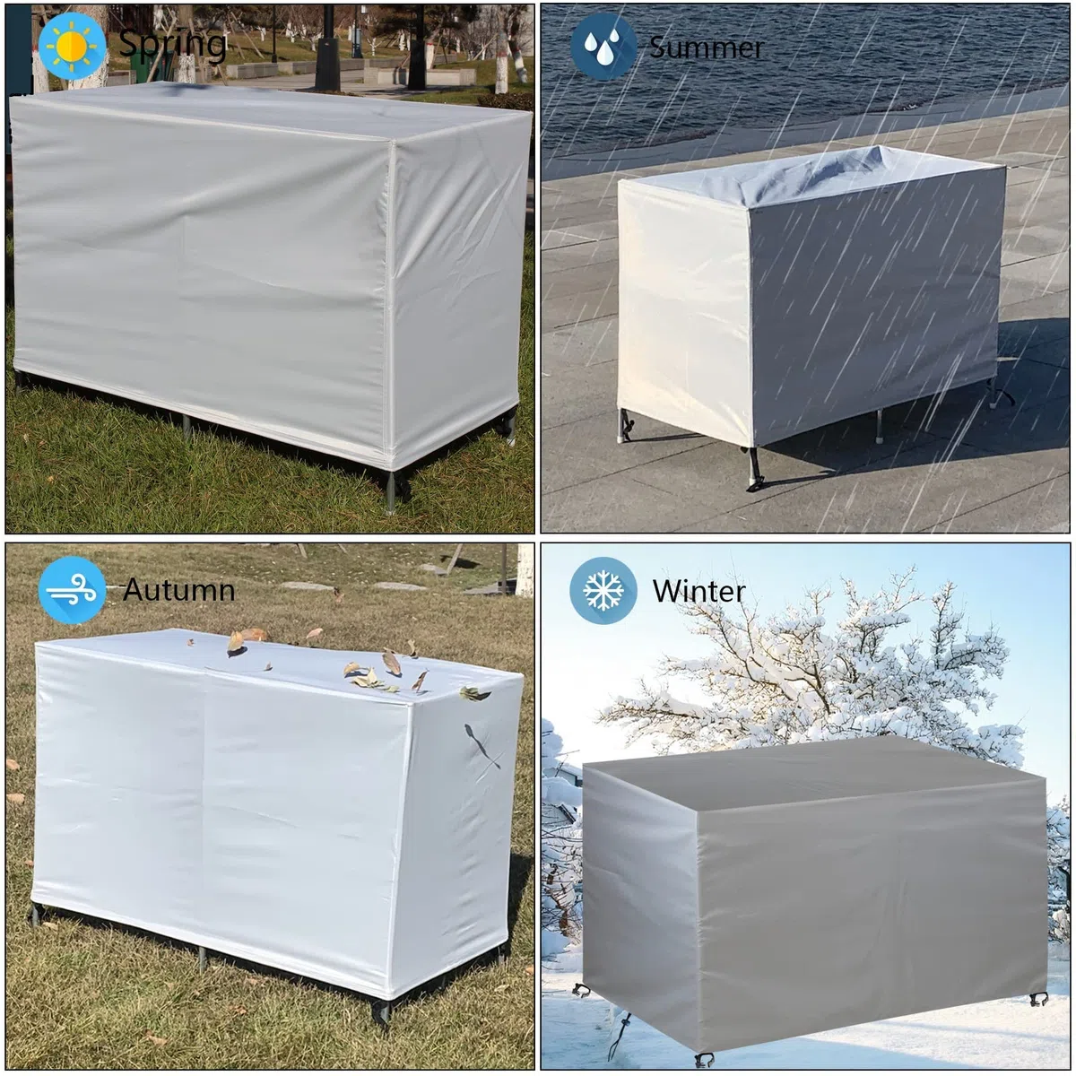 Copertura Tavolo Esterno Impermeabile,150x130x95cm Rettangolare Copertura Mobili Giardino,Telo Copri Tavolo Giardino Oxford 420D,Telo Protettivo per Tavolo e Sedie da Esterni