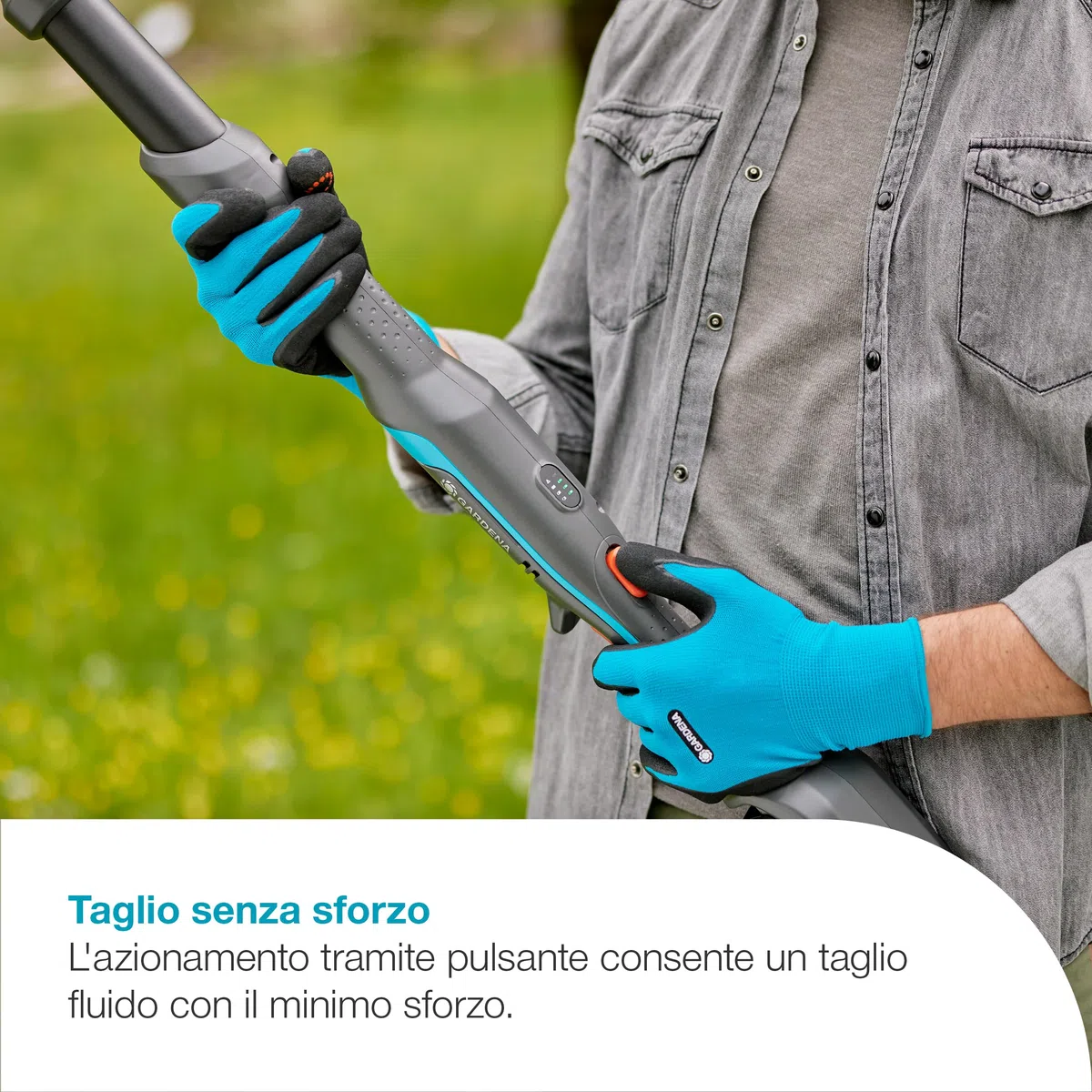 Gardena Troncarami Telescopico A Batteria HighCut 360/18V P4A Solo: Fino a 5 m, Testa inclinabile, Ergonomico, Display a LED, Senza Fili (14776-55)