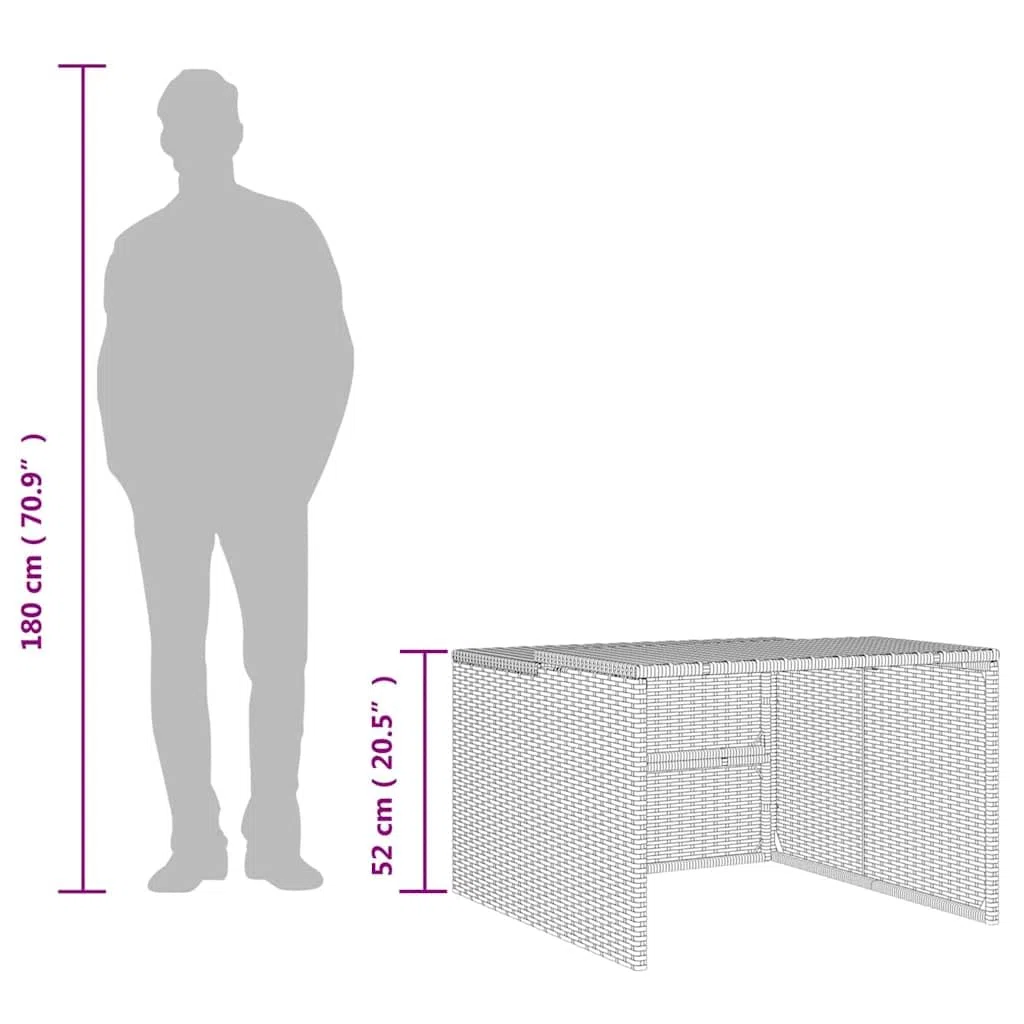 vidaXL Garage per Robot Tosaerba Nero 86x90x52/57 cm in Polyrattan