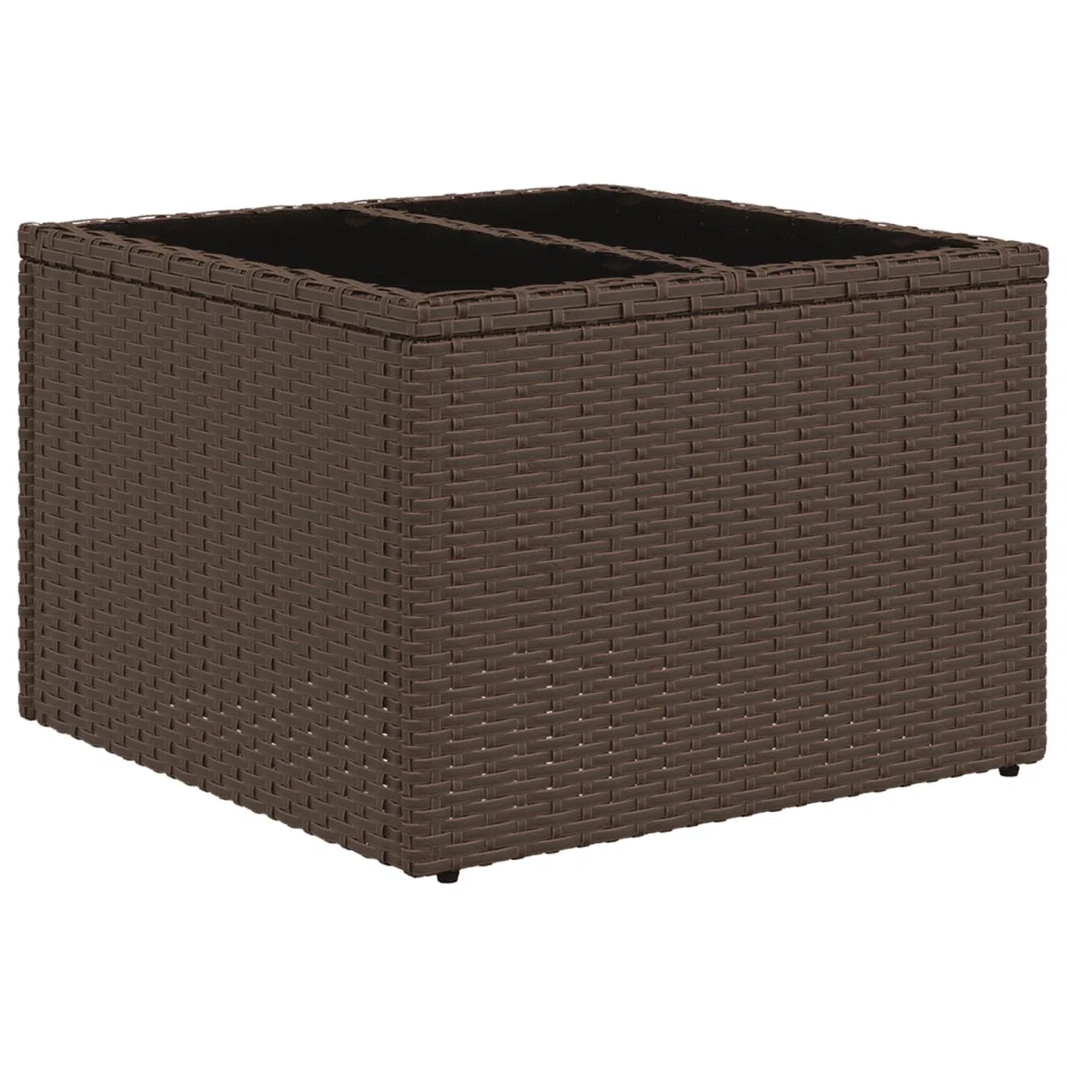Set Divano da Giardino 7 Pezzi, con Cuscini Sfoderabili e Lavabili, Polyrattan PE Resistente agli UV, Tavolino in Vetro Temperato, per Terrazza, Cortile e Patio
