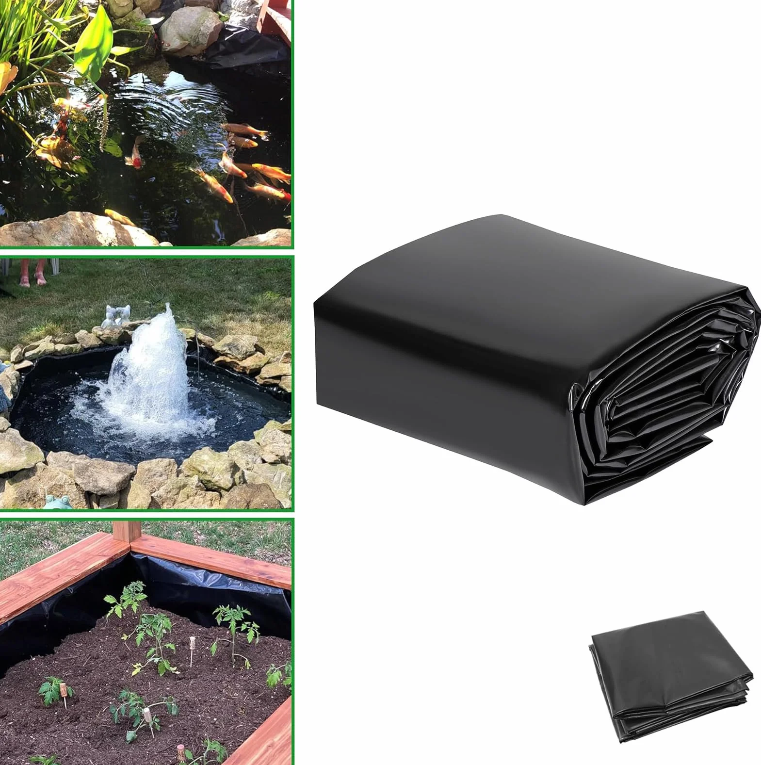 Rivestimento per stagno in EPDM da 7 x 11,5 m, membrana impermeabile flessibile, durevole e facile da installare, versatile per uso esterno, perfetto per piscine da giardino e giochi d'acqua
