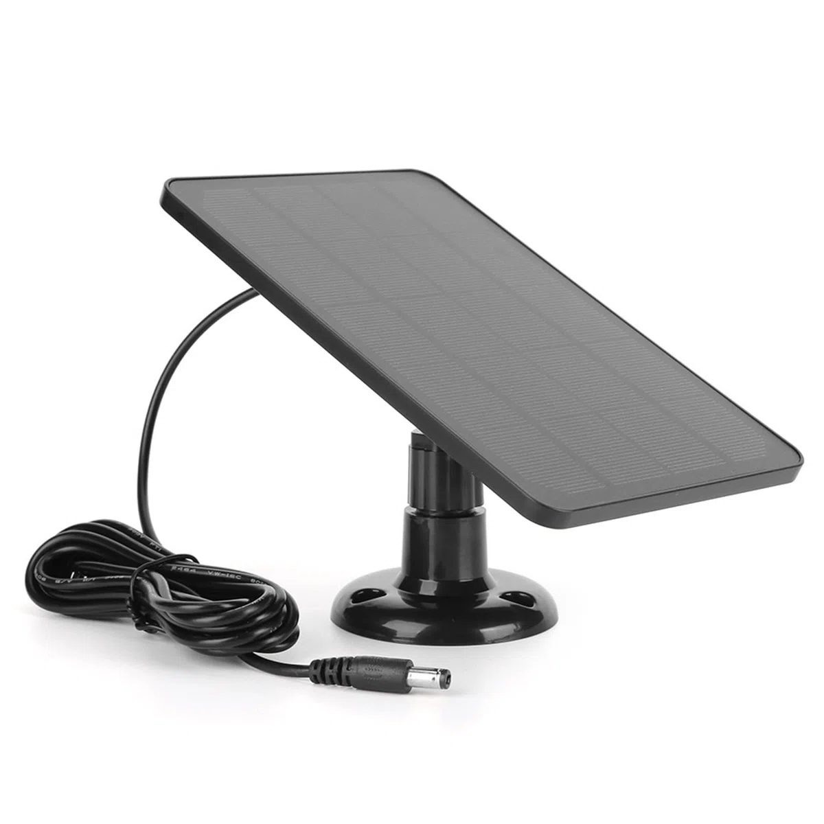 Decdeal Pannello Solare per Telecamera di Sicurezza IP6 Impermeabile Potenza Continua Regolabile a 360 Gradi con Pannelli solari di Ricarica da 10 W 5 V