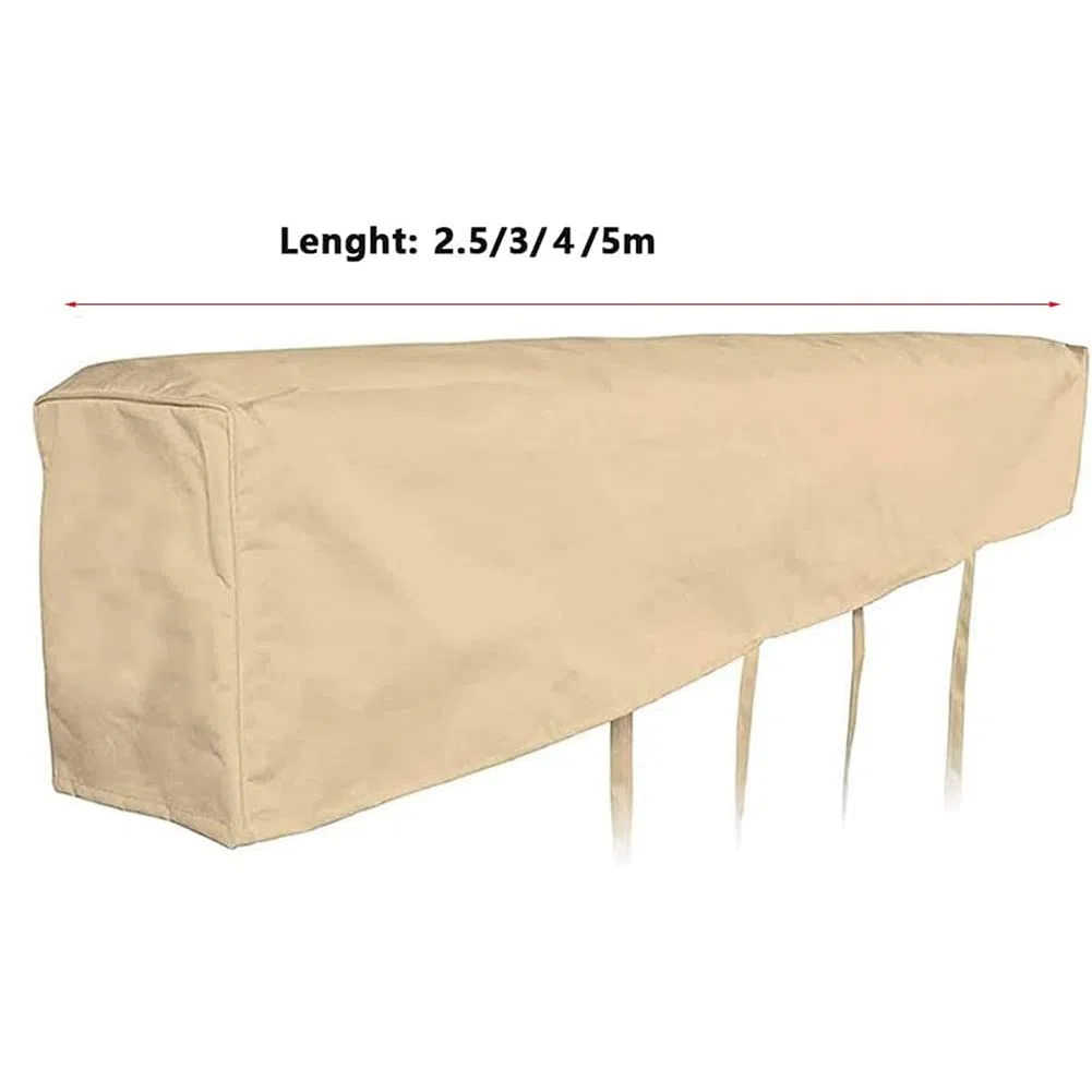 Tende da Sole per Giardini, Coperture Tettoia Tessuto 420D Oxford Protettiva Antipolvere Impermeabile, per Avvolgibile A Scomparsa, Patio Veranda Esterno Invernale (2.5M Beige)