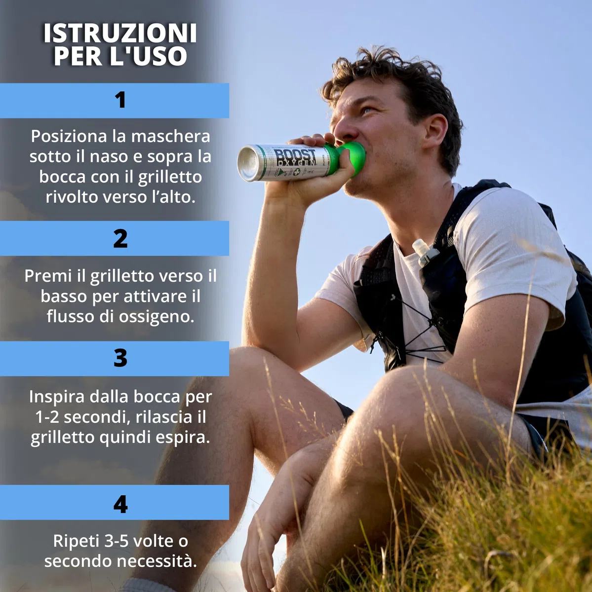 Boost Oxygen Grande Aroma Naturale 9L Bomboletta | Supporto respiratorio per recupero aerobico, altitudine, prestazioni e salute (Confezione da 1)