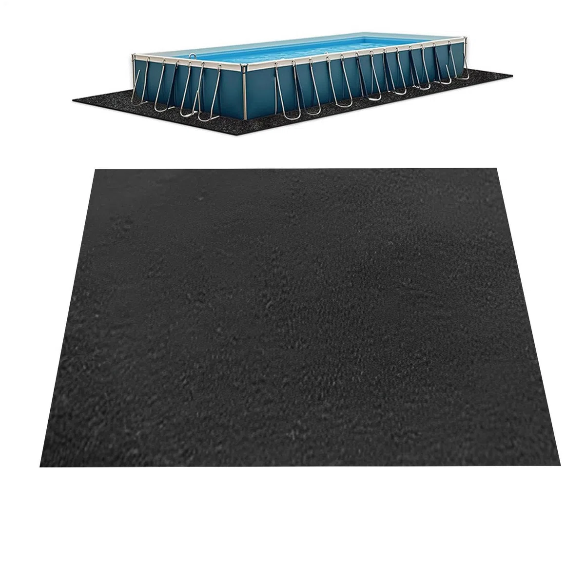 Tappetino Sotto Rivestimento Piscina e Resistente Antiperforazione Quadrato | Tappetino Protettivo per Fondo Piscina per Casa Libero Ville Hotel Giardino Cortile Patio Comunità