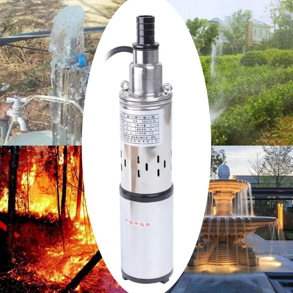 Pompa solare per fontane profonde, pompa per fontane, pompa ad acqua, pompa sommersa in acciaio inox, per fontane profonde, pompe per fontane, per giardino industriale, Dc 48 V, 280 W