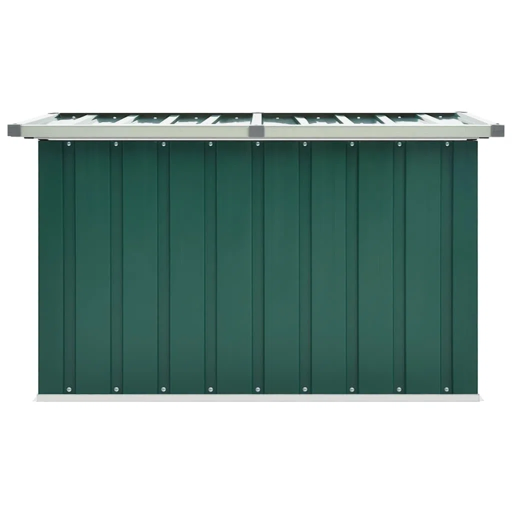 Contenitore da giardino verde, 109 x 67 x 65 cm, elegante e spazioso, in robusto acciaio zincato, per interni ed esterni, ideale per cuscini, attrezzi, giocattoli