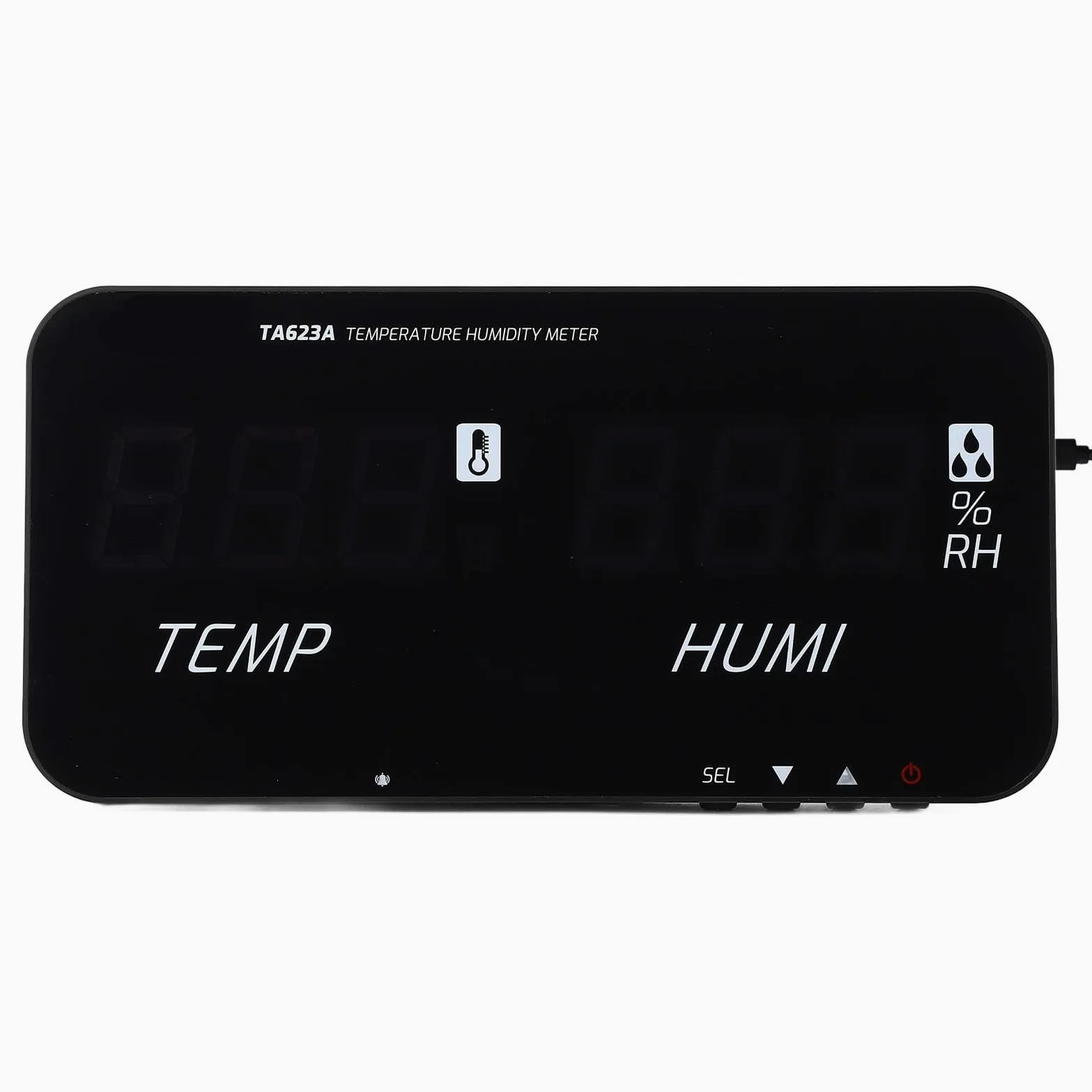 Zerodis Igrometro con Display Digitale, Misuratore di Temperatura e umidità ABS con Schermo LED da 1,8 Pollici, Sensore GXHTC3, Alimentazione 5 V, Display a 4 Cifre per Serra, Ufficio Domestico