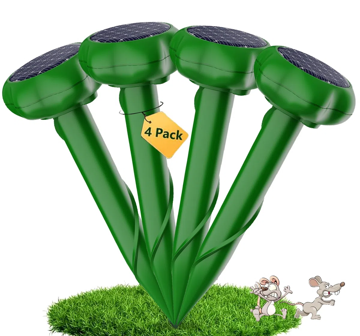 Repellente Solare per Talpe, Gopher e Altri Repellenti per Talpe 4 Pezzi, Repellente per formiche Regina per Giardino e Campeggio, Gopher, Repellente per Serpenti Talpa