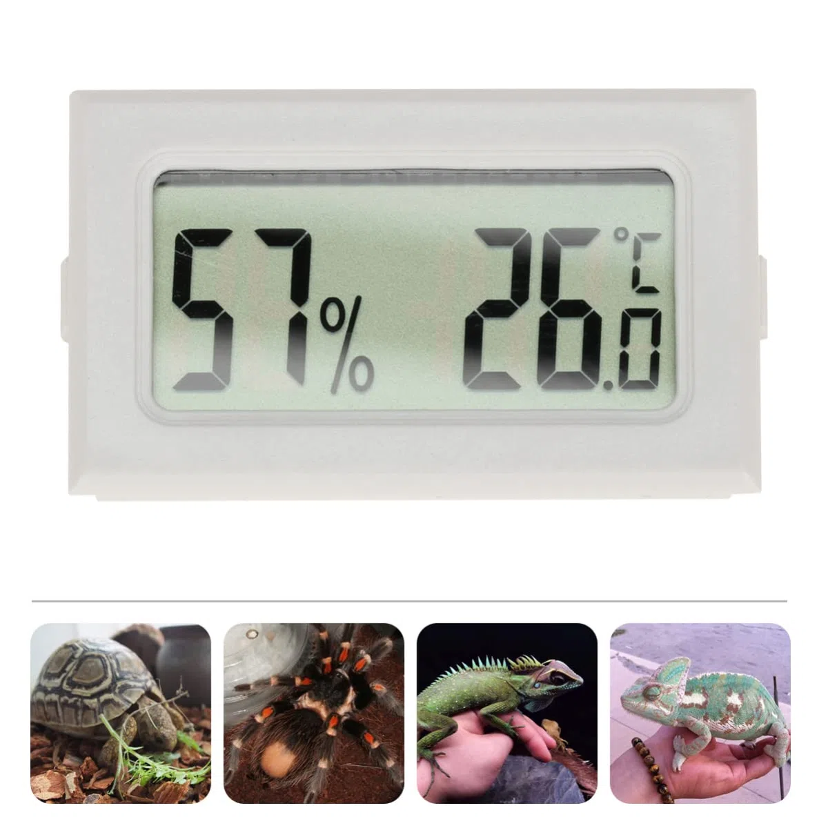 SUPVOX 10pezzi Mini Termometro Igrometro Digitale Senza Filo per Misurazione Temperatura e umidità Ambienti Interni Ed Esterni Display LCD con Prolunga Integrata per Terrari e