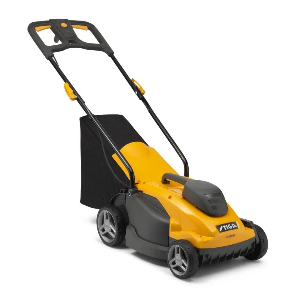 STIGA Tagliaerba Elettrico Combi 336c, Larghezza Taglio 34 cm, 1400 W, Sacco di Raccolta da 35 L