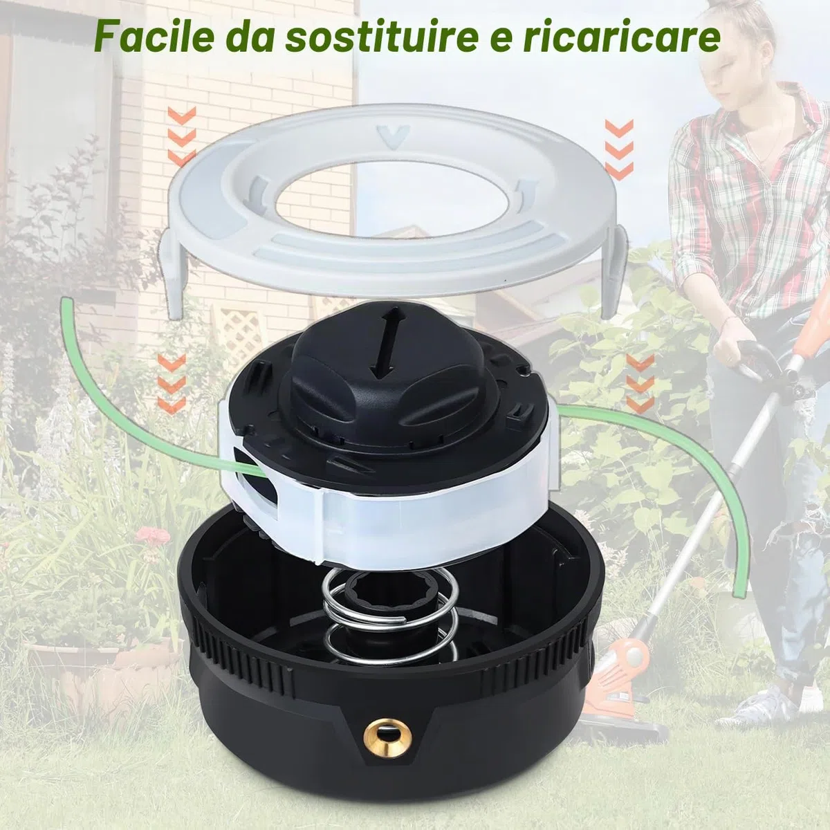 Autocut C 3-2 Testina per Stihl FSA 57 e FSE 52, Jrisbo Testina Filo compatibile con FSA57 FSE52 Bobina Ricambi AutoCut C3-2 ø 2,0 mm (1-Pack)