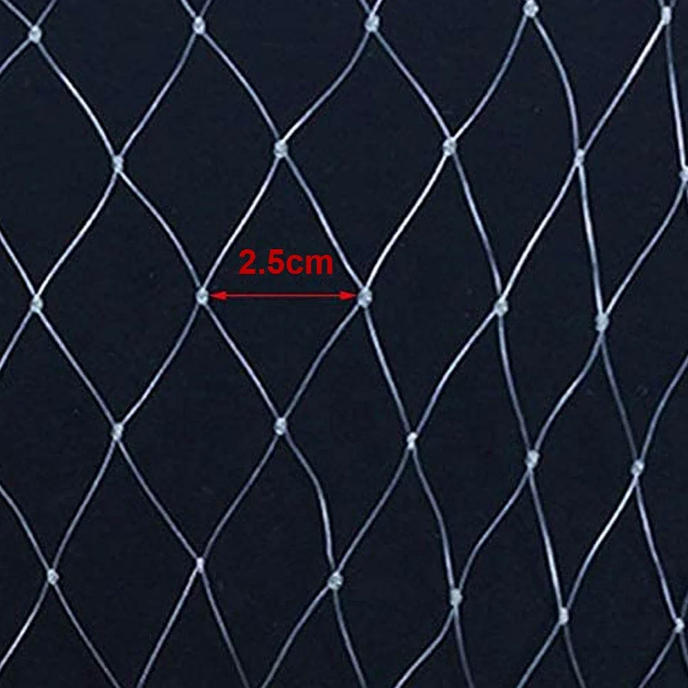 Rete per insetti a maglie strette， White Nylon Garden Bird Netting 2cm/2.5cm Mesh Bird Protection Multiple Sizes(2.5cm,3m x 8m)