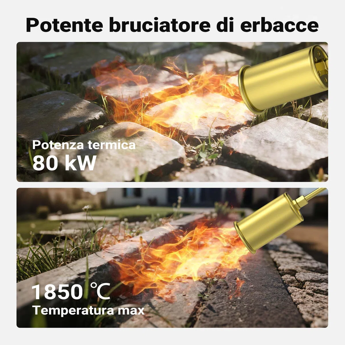 Wiltec Bruciatore per erbacce a gas Diserbante per erbe infestanti Bruciatore Saldatore