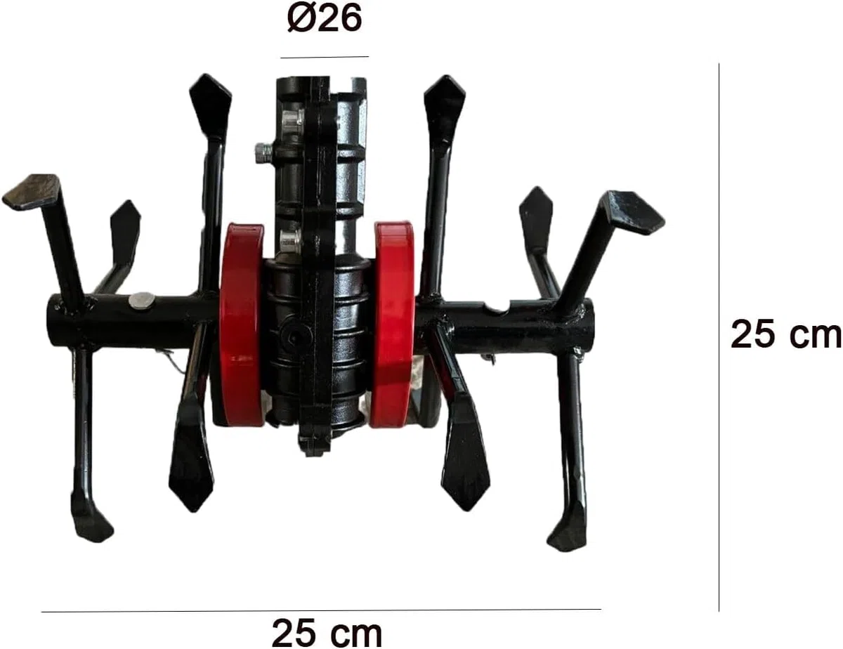 Gruppo Zappetta Decespugliatore Slim 9 Denti 26mm Motozappa per Orto Fresa Universale