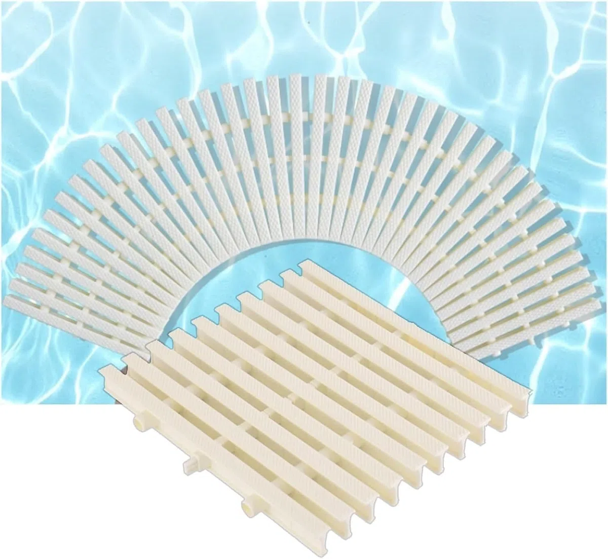 Generico Griglia di Scarico in plastica per Piscina, griglia di drenaggio per Piscina - Filtro Resistente per Bordo Piscina per Un Flusso d'Acqua efficiente e per prevenire l'accumulo di detriti, PIS