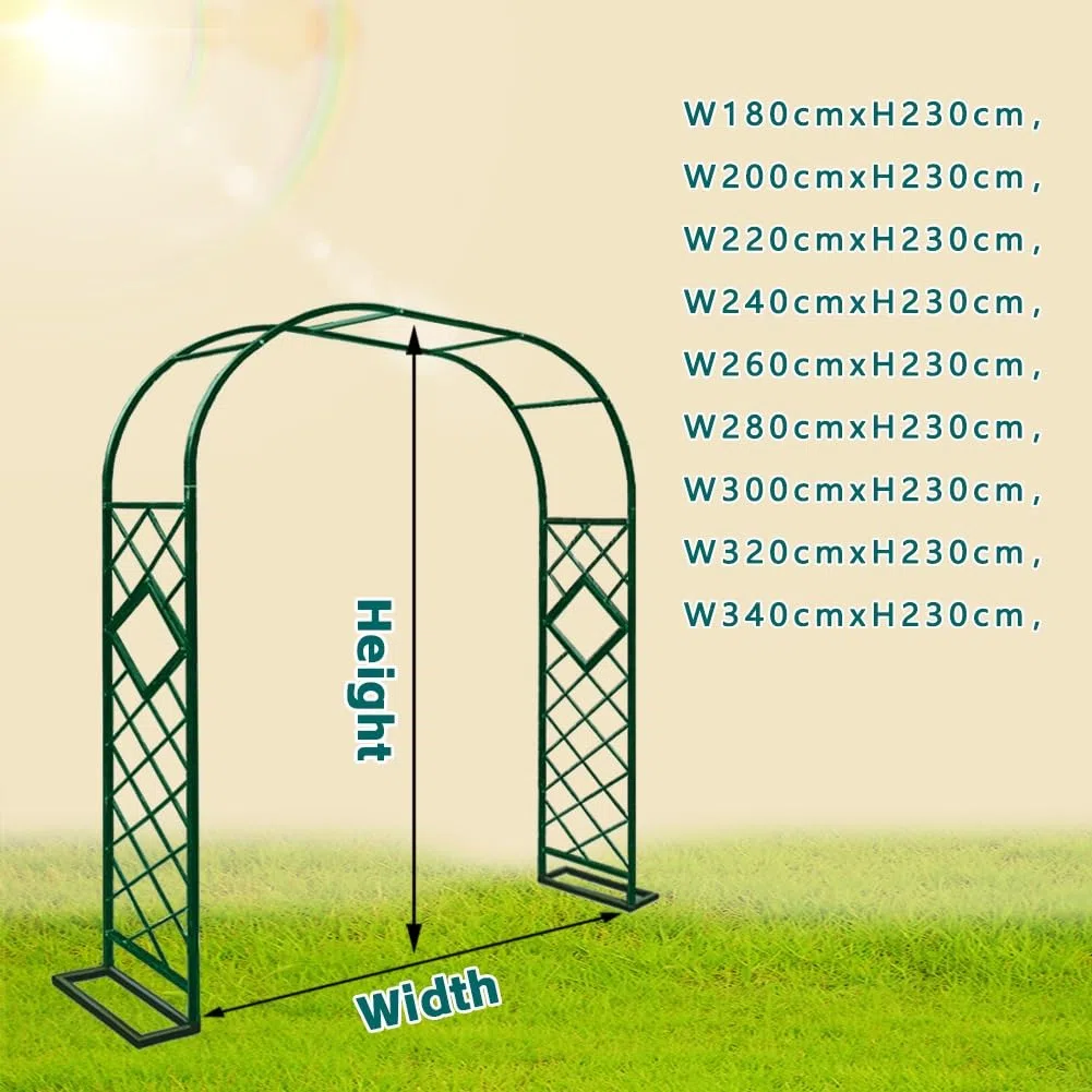 Arco nuziale per cerimoniaRobusto arco in metallo per piante rampicantiPerfetto per prato giardino vacanze e decorazioni per feste Marrone 220 x 230 cm
