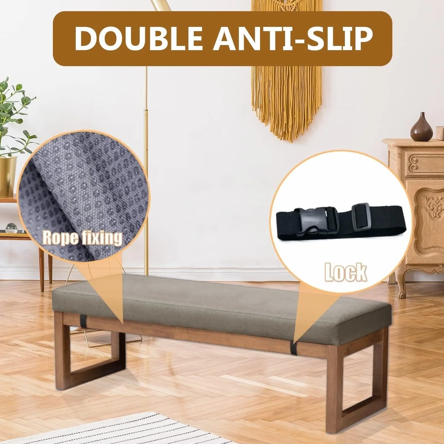 Cuscino per Panca Sfoderabile Lavabile Doppio Antiscivolo Altamente Elastico Adatto per Panchine da Giardino, Altalene, Terrazzi, Panchine da Interno(Blu,125x35cm/49x14in)