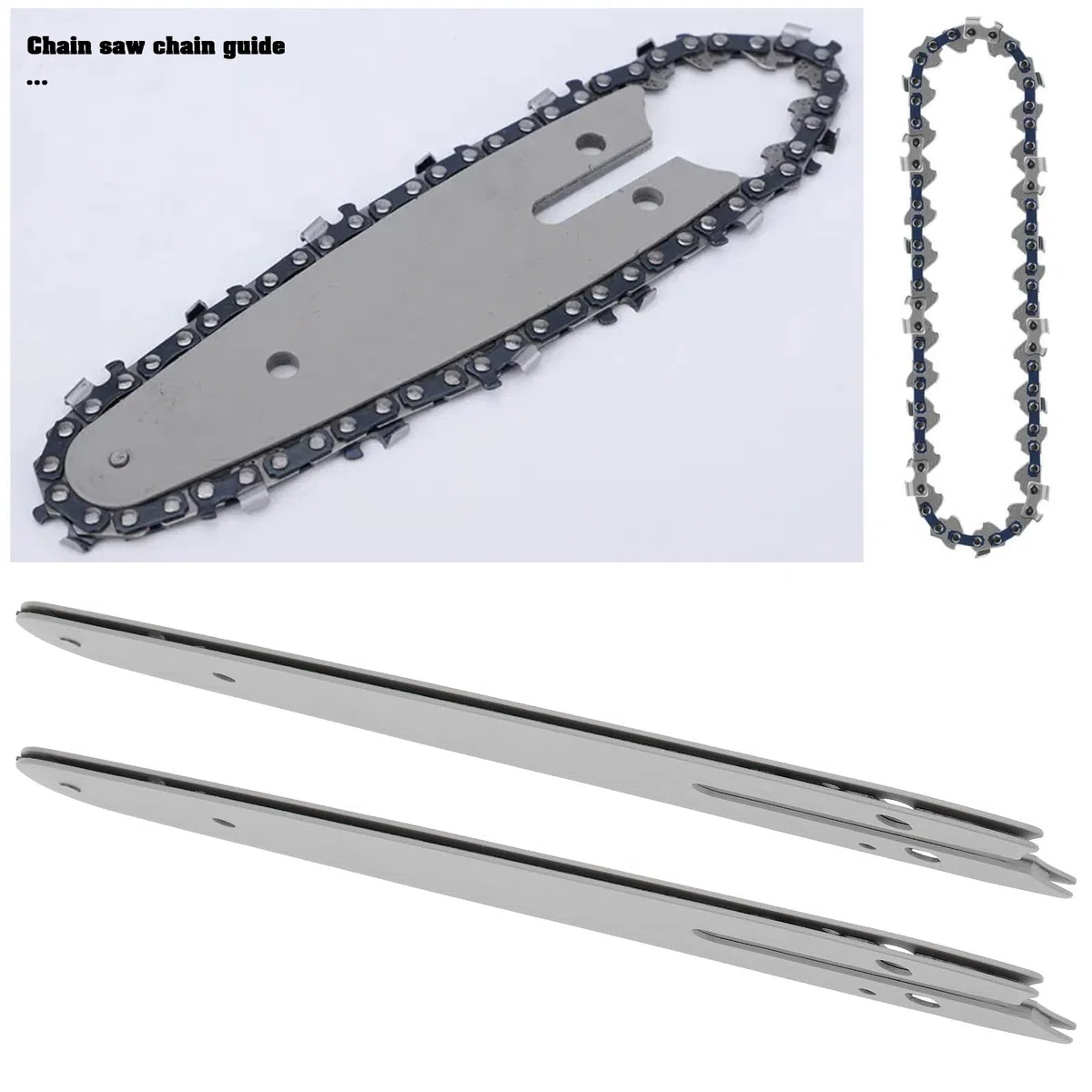 2 Pezzi 6 Pollici Barra Guida Per Motosega In Acciaio Al Manganese Piastra Guida Per Motosega Elettrica Per Mini Motosega A Carica Manuale Lavorazione Del Legno Rifinitura Giardino Motosega