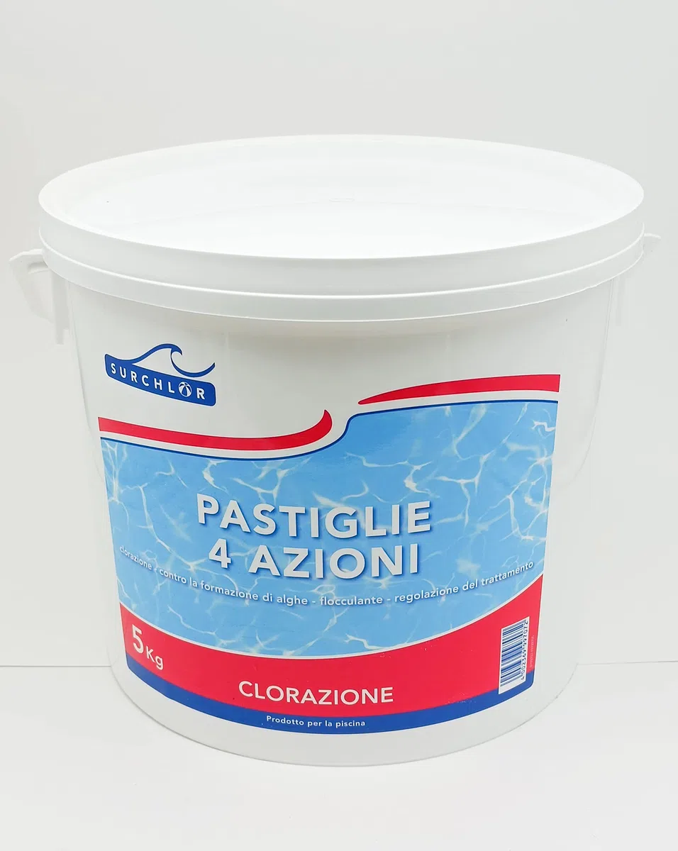 PASTICCONI DI CLORO 4 AZIONI DA 10 KG - SURCHLOR 4