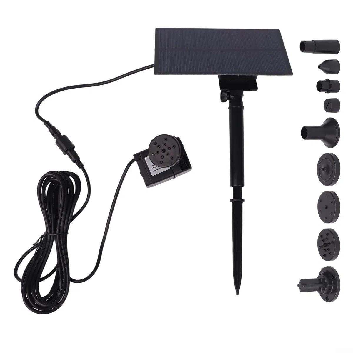 Pompa solare senza spazzole per fontana 5 W 5 V, flusso 160L/H con pannello per piccoli stagni acquari, altezza dell'acqua 50 cm, facile da installare