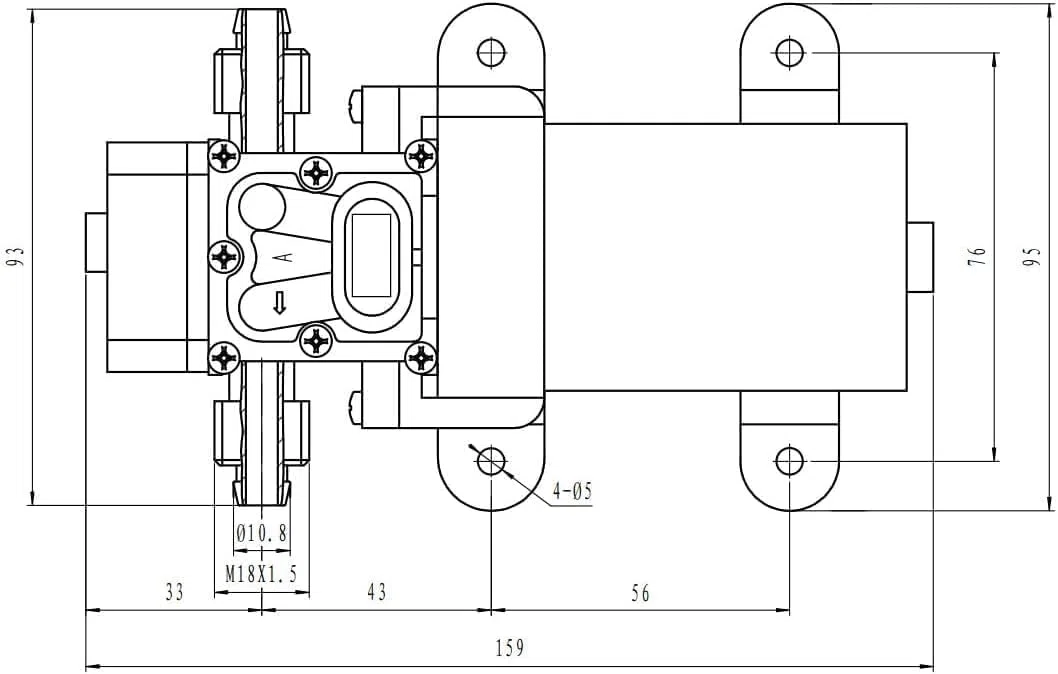 CYBERNOVA DC 24V 100 PSI 4.0L / m Pompa a membrana ad alta pressione Pompa acqua autoadescante per barca/camper/giardino/veicolo/RV pulizia/irrigazione/nebulizzatore