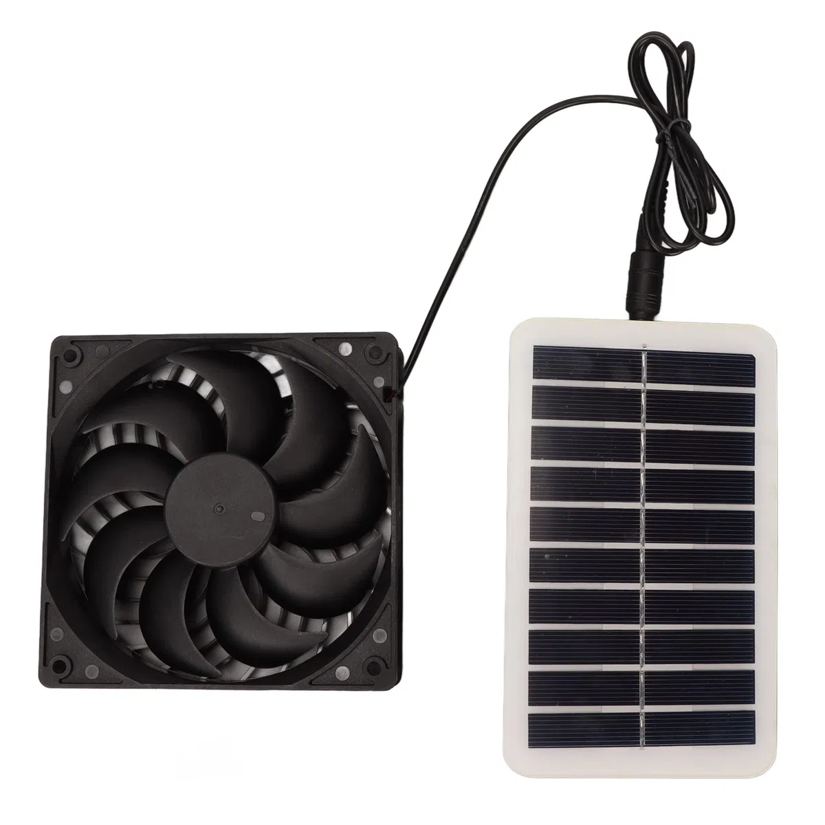 Kit Ventole a Pannello Solare, Ventola di Scarico Ad Energia Solare da 3 W, Ventola di Ventilazione di Scarico Solare Portatile per Serra, Pollai, Capannone, Cuccia per Cani