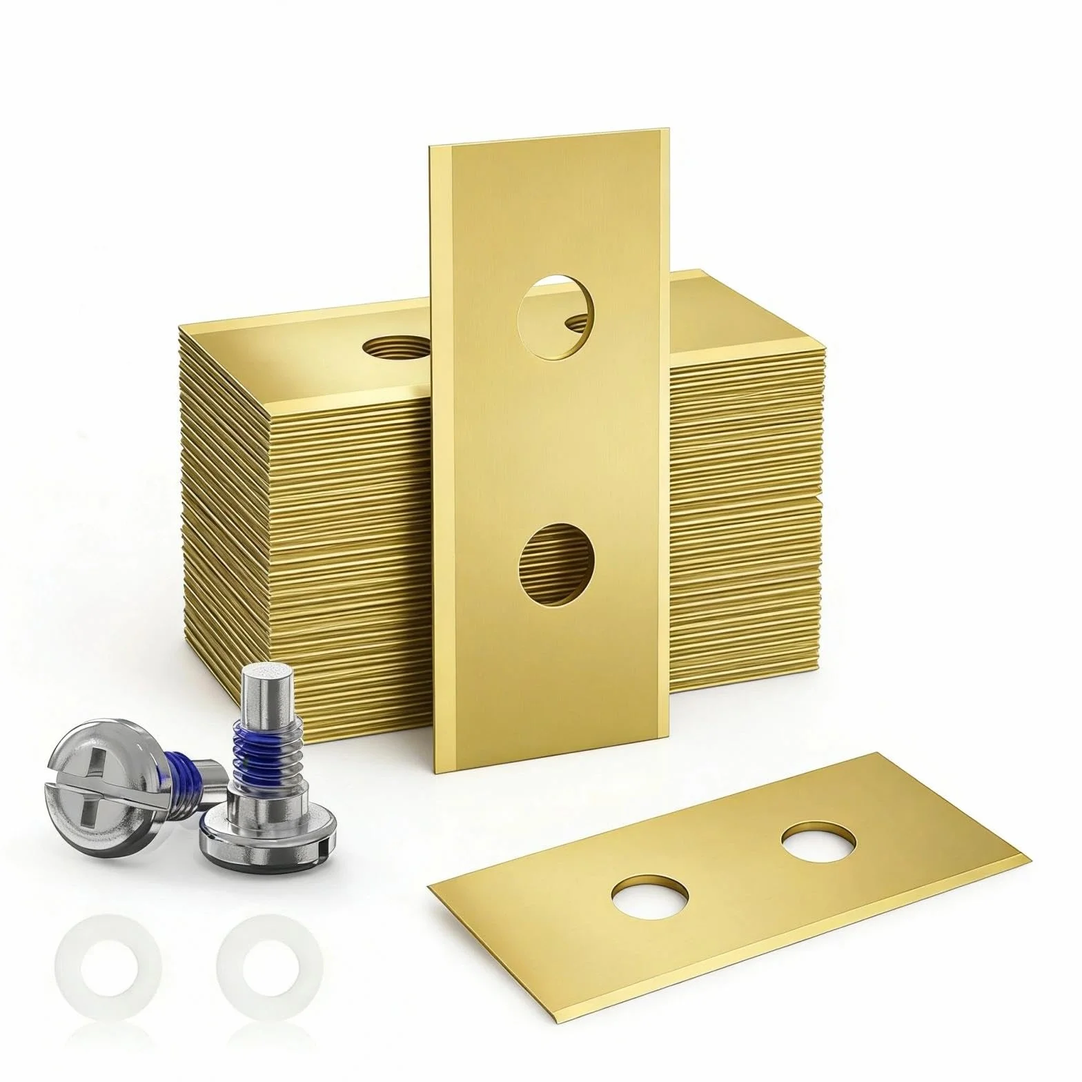 36 Lame di Ricambio per Mammotion Luba, Luba 2, Luba 3, Yuka, Luba Mini & Yuka Mini, Lame in Acciaio Inossidabile Rivestite in Titanio 0,9 mm con Viti, Rondelle, Scatola di Conservazione