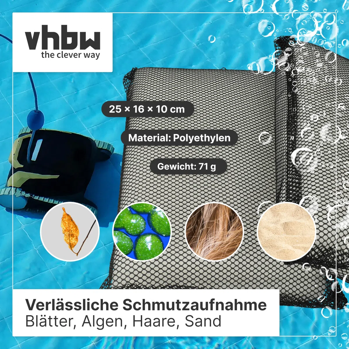 vhbw 20x Filtro sostituisce Meranus 13512-20157 per aspiratore Piscina - Filtro fine, 25 x 16 x 4 cm