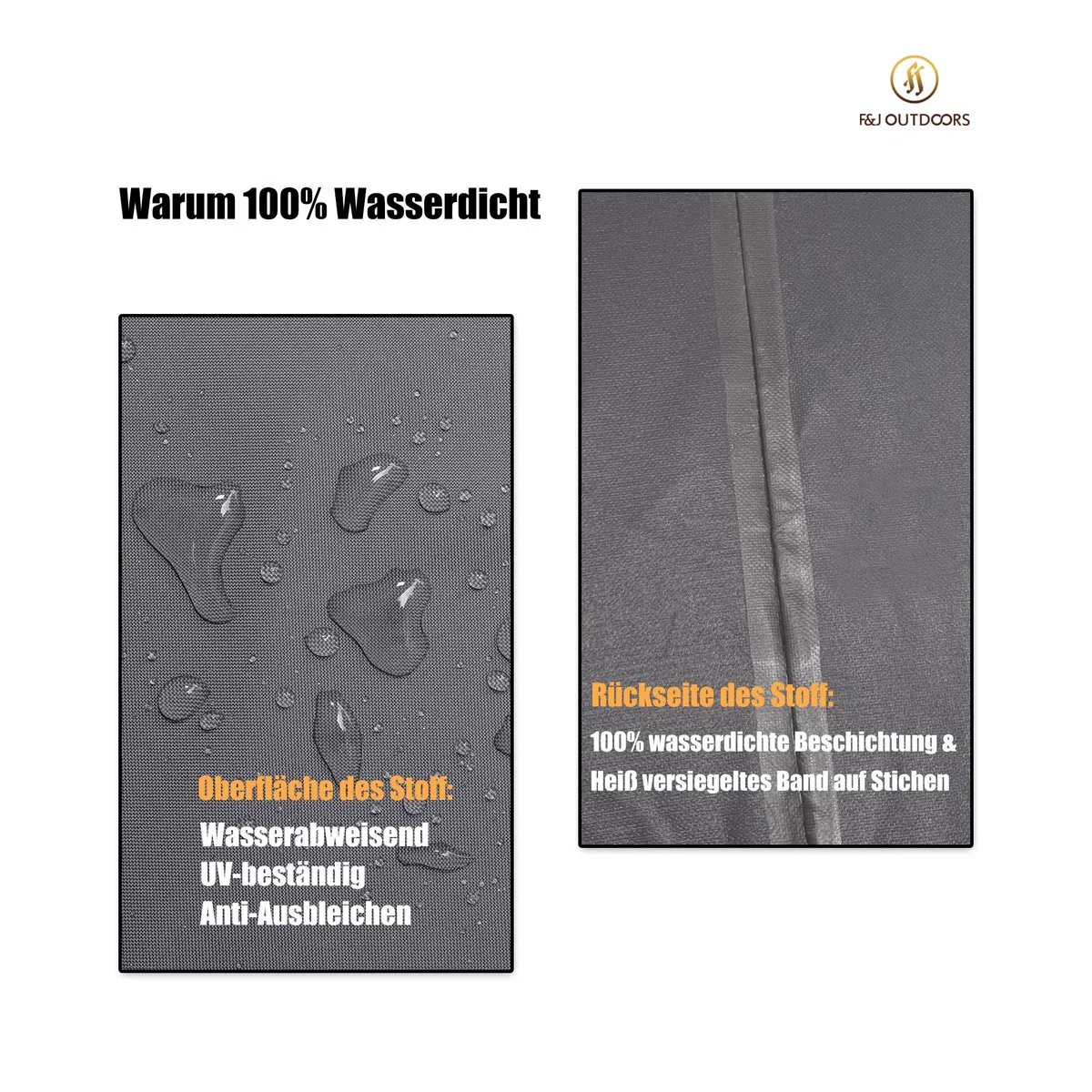 F&J Outdoors Copertura Protettiva per Divano da Giardino Impermeabile Resistente ai Raggi UV Copertura Protettiva per Panchina a 3 Posti Protezione per Divano da Esterno 208x99x61/89cm Grigio