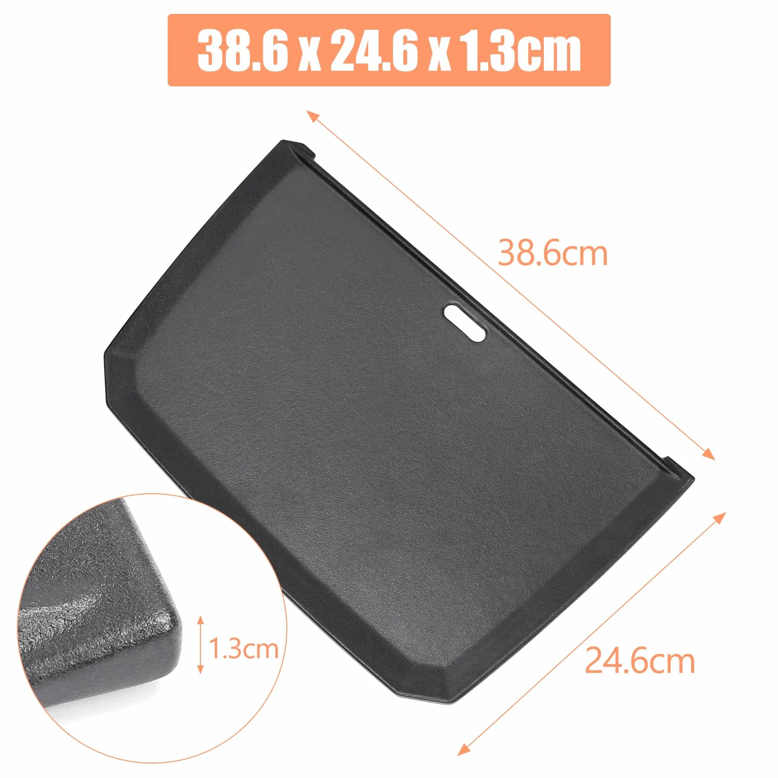 Denmay Piastra in ghisa 38,6 x 24,6 cm per barbecue a gas Weber Pulse 2000, padella Plancha di ricambio per Weber Pulse 2000, accessori in ghisa