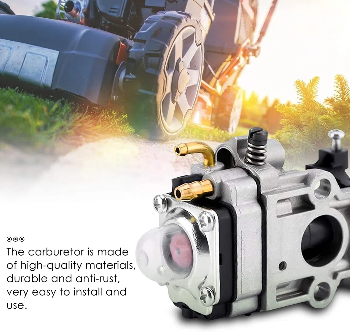 Carburatore per Motore per Decespugliatore 22cc 26cc 33cc 34cc 36cc, Sostituzione del 11mm Carburatore Sostituzione del Trim per Chainsaw kit Carburatore con Guarnizioni e Tubi