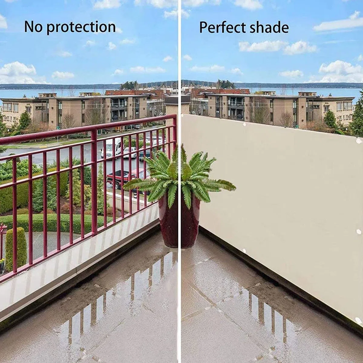 Fascette stringicavo in nylon resistenti alle intemperie per balcone, 8,5 m, protezione UV, per veranda e patio, colore marrone