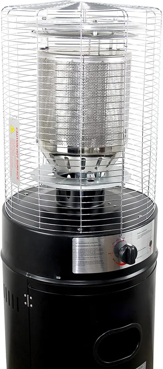 Prometeo Black 11K - Stufa a gas per esterni - Stufa per giardino o terrazzo da 11 KW - Propano o Gas butano - Raggio d'azione 20-30 m² - Bastilipo