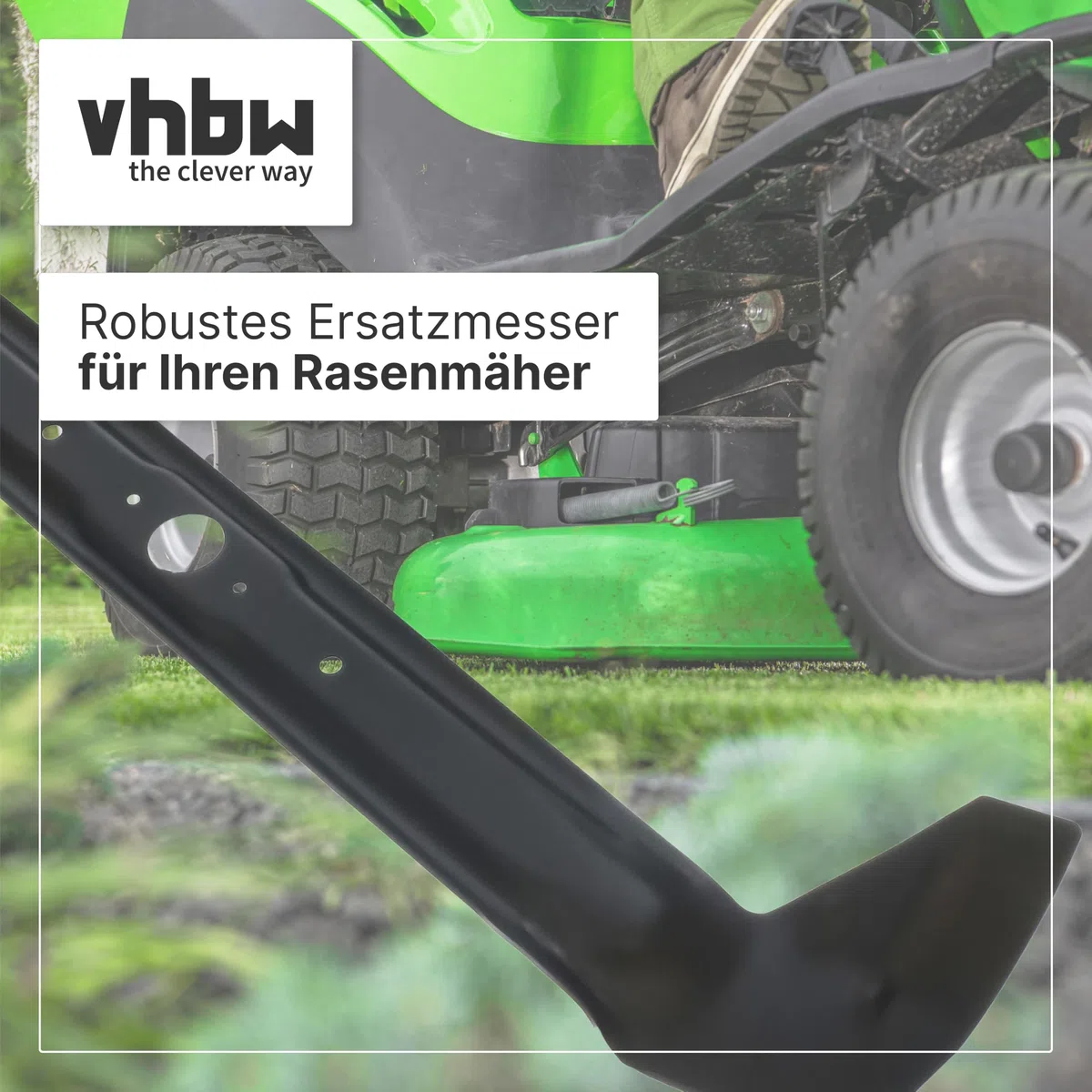 vhbw Lama di ricambio sostituisce Etesia MZ80EX, 70503, MZ80E per tagliaerba - nero, in acciaio 40MnB