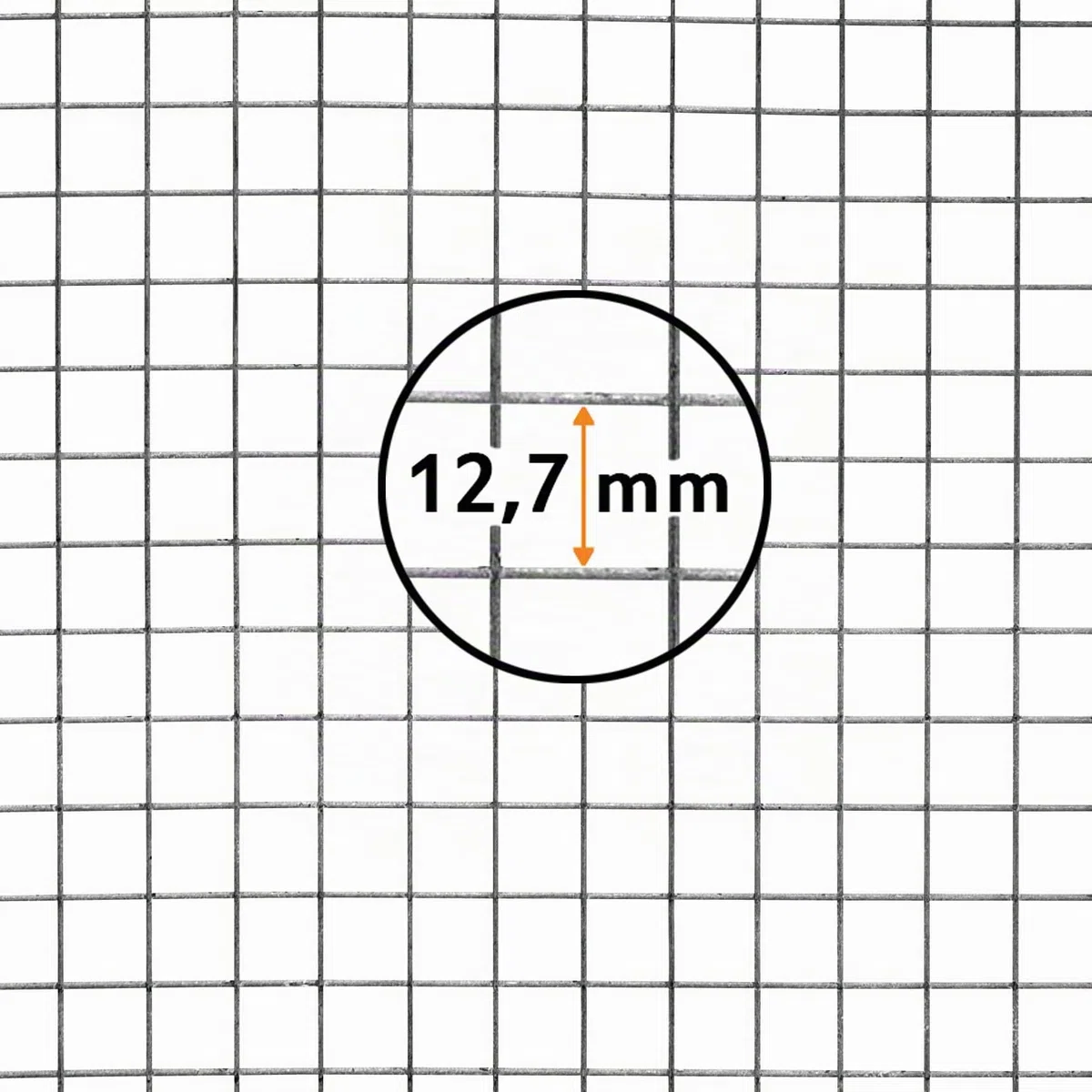Windhager Rete metallica zincata per lepri, porcellini d'India o galline, rete metallica 2,5 x 0,5 m, larghezza maglie 12,7 mm