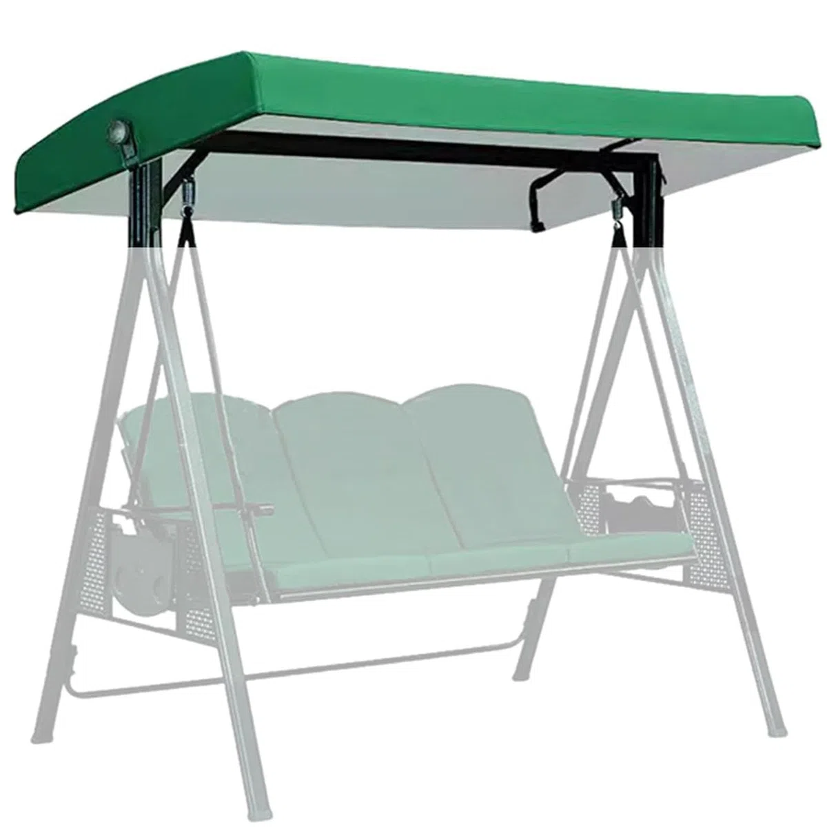Tetto di Ricambio per Dondolo, Copertura per Dondolo da Giardino 190 x 120cm, a 3 posti Tettino Parasole Universale Impermeabile Tetto del Dondolo da Giardino Telo per Altalena,Verde
