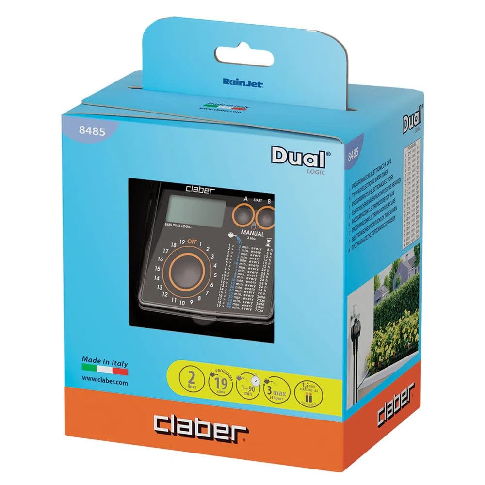 Claber Dual Logic, programmatore digitale a rubinetto a due vie