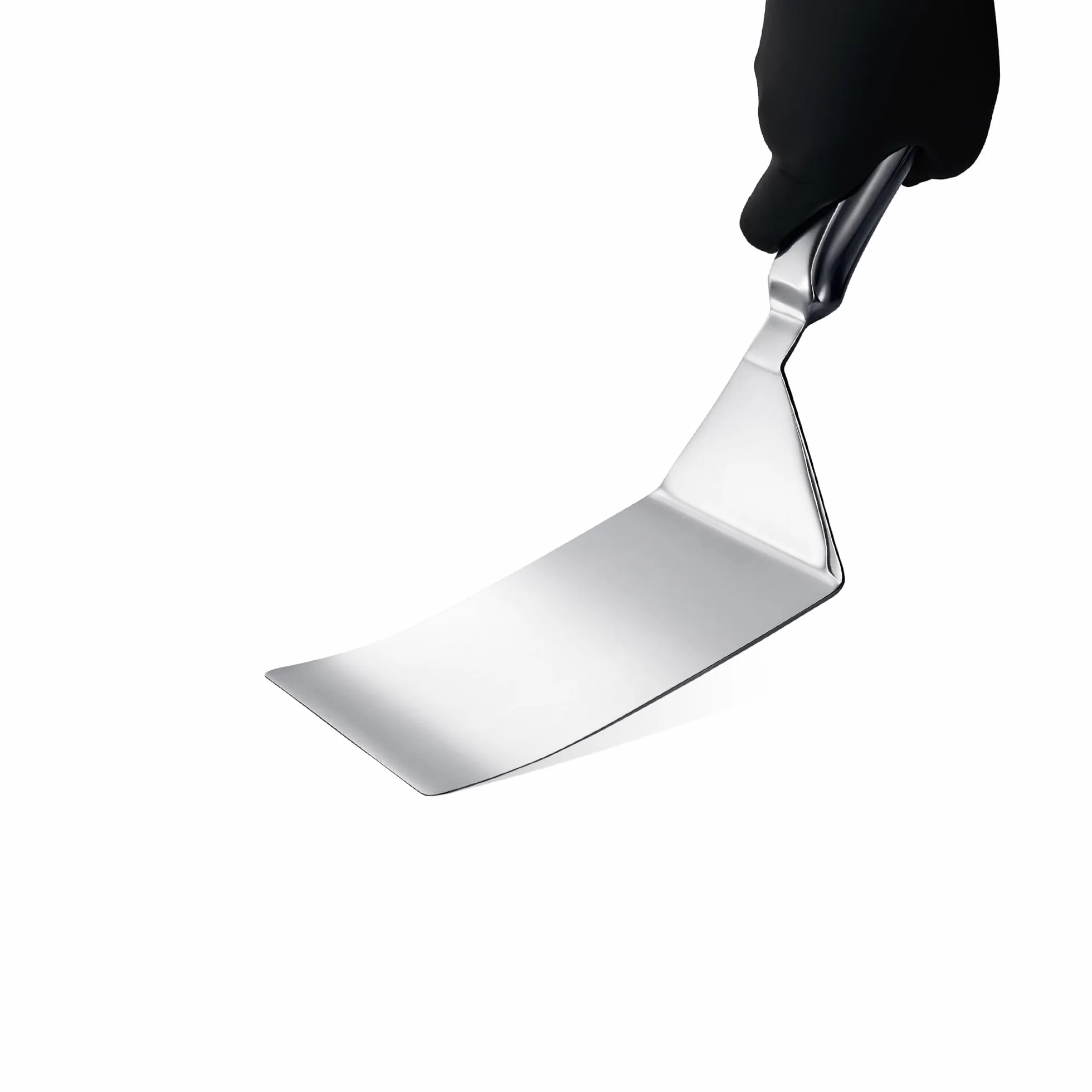 Spatola Piastra Acciaio Inox – Spatola Cucina Grande Flessibile con Gradiente e Finitura a Specchio, Barbecue BBQ, Griglia, Teppanyaki, Lavabile Lavastoviglie, Cert. Alimentare, Garanzia 10 Anni
