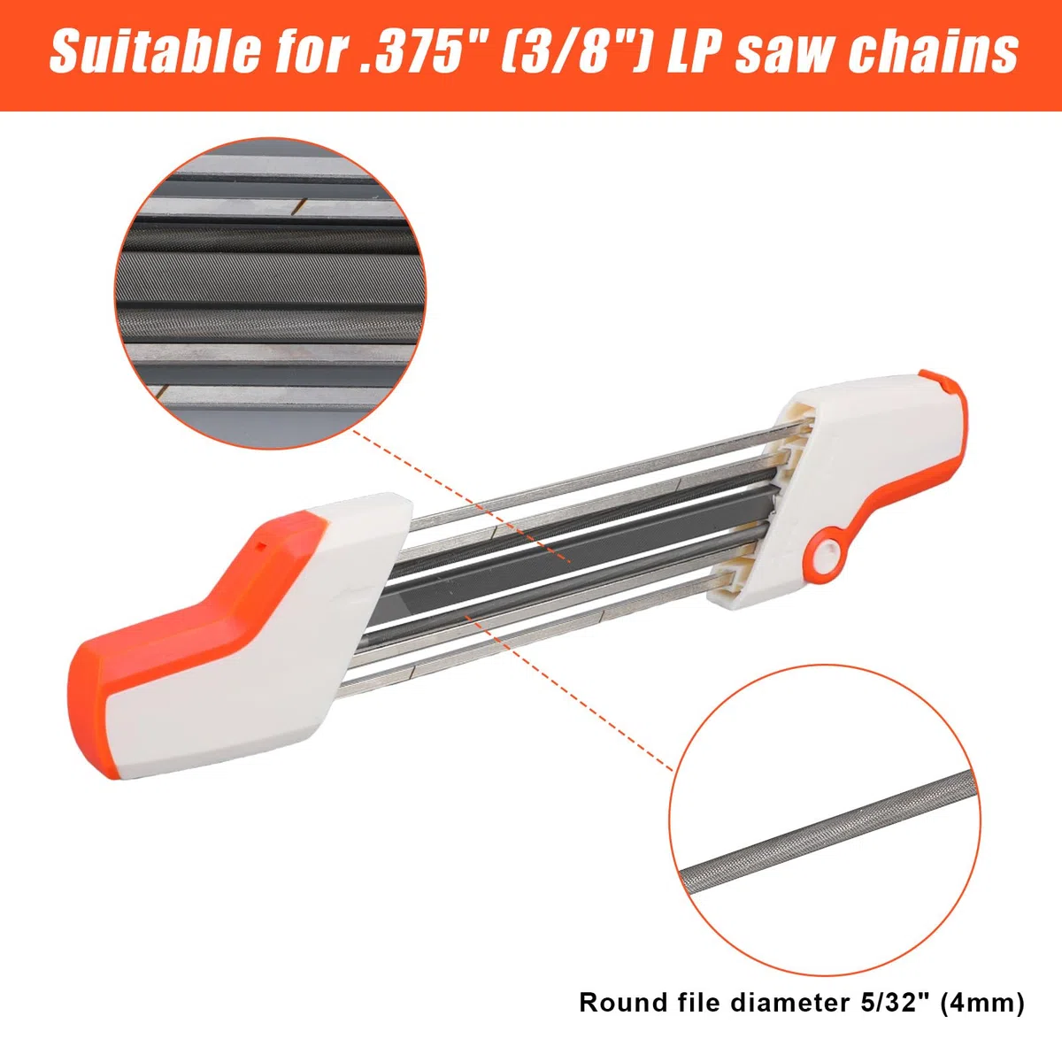 Affilatore Catena 2-in-1 per Motosega Stihl 3/8" LP, Strumento Affilatura Motosega (Lima 4mm)