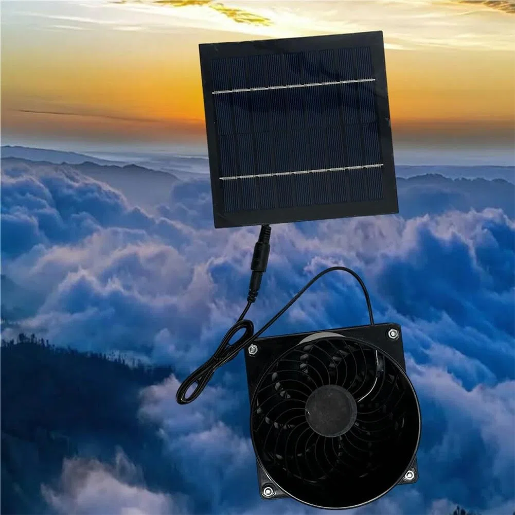 Riscaldatore Solare Per Serra, Piccolo Pannello Solare, Ventilatore Solare Per Camper, Serra, Casa, Pollaio (Pannello Solare+Ventola)