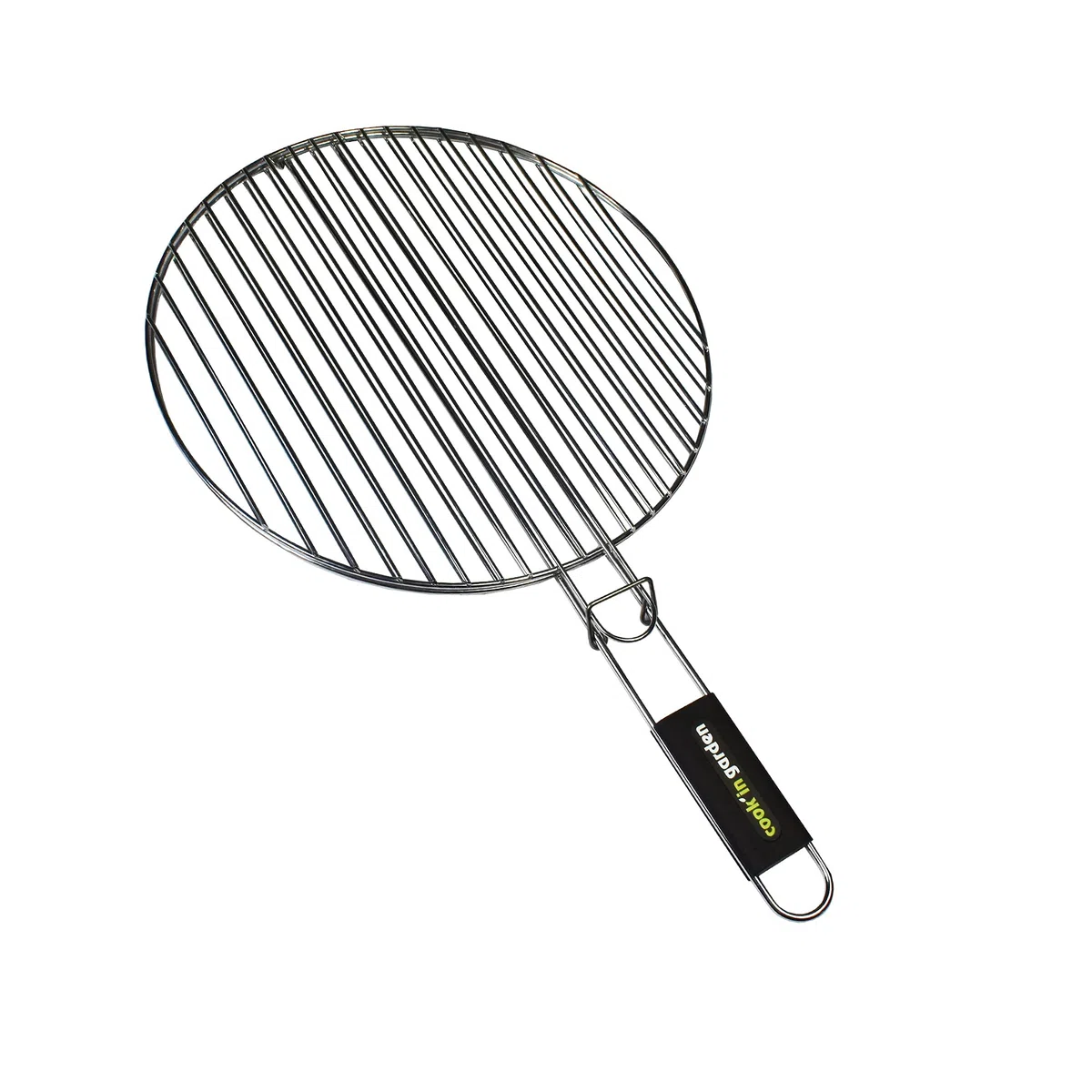 Cook’in Garden - Griglia Doppia Rotonda, Diametro 37 cm, Resistente alle Fiamme e alle Alte Temperature, Manico Soft Touch ergonomico, Accessorio Ideale per Barbecue Esterno, Compatibile Multi-Marche