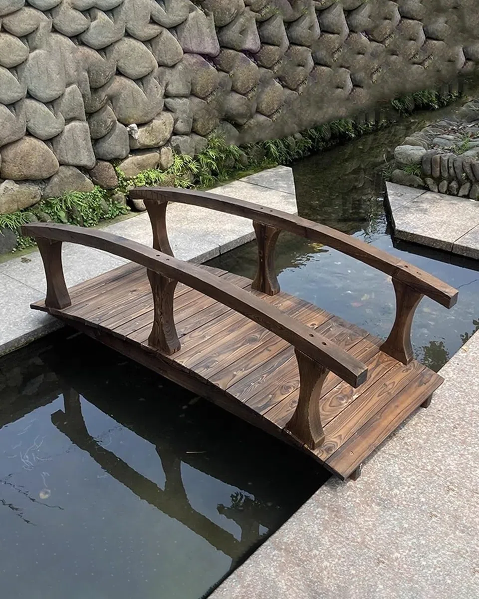 Ponte da giardino esterno per laghetti e cortili, passerella resistente per prato e patio Decor