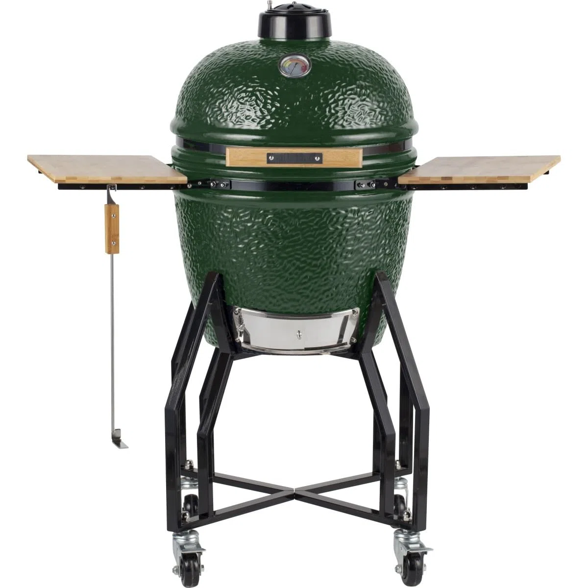 INTEC - Barbecue a Carbone Kamado in Ceramica Verde Ø 56cm 22 Pollici - Griglia da Esterno 122.1 x 69.6 x 117.4cm