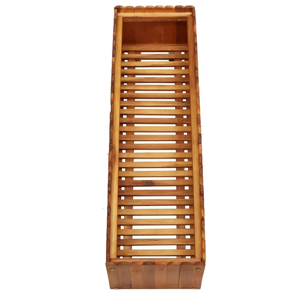 ShGaxin Arriate, Tavolo da coltivazione, Orto domestico, Coltivazione di piante aromatiche, Arriate da giardino, in legno massello di acacia 100x30x25 cm