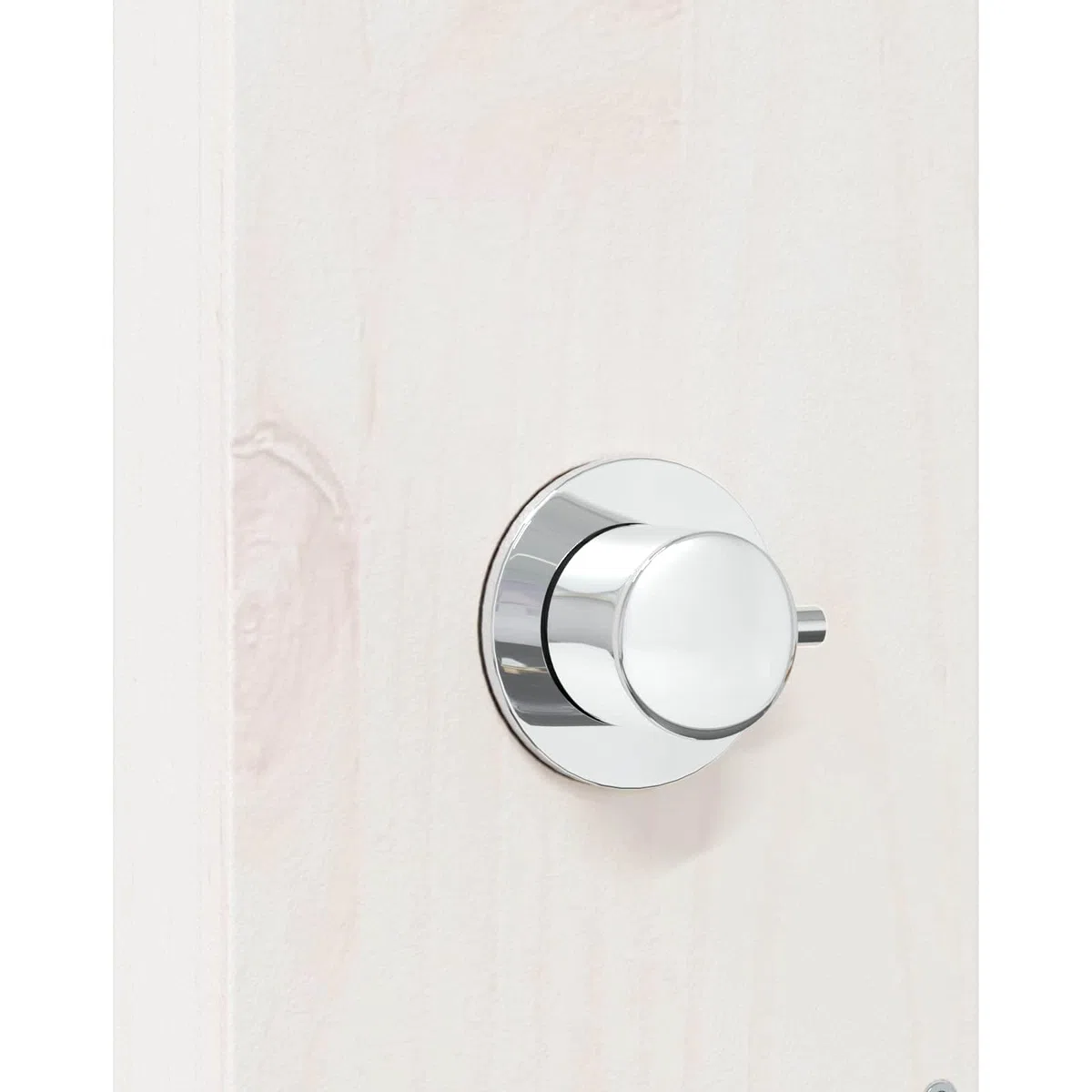 Doccia da esterno in legno massello di pino e acciaio inox, bianco, 214,5 cm, resistente alle intemperie, regolabile in altezza, soffione girevole adatto per giardino, piscina, spa, jacuzzi