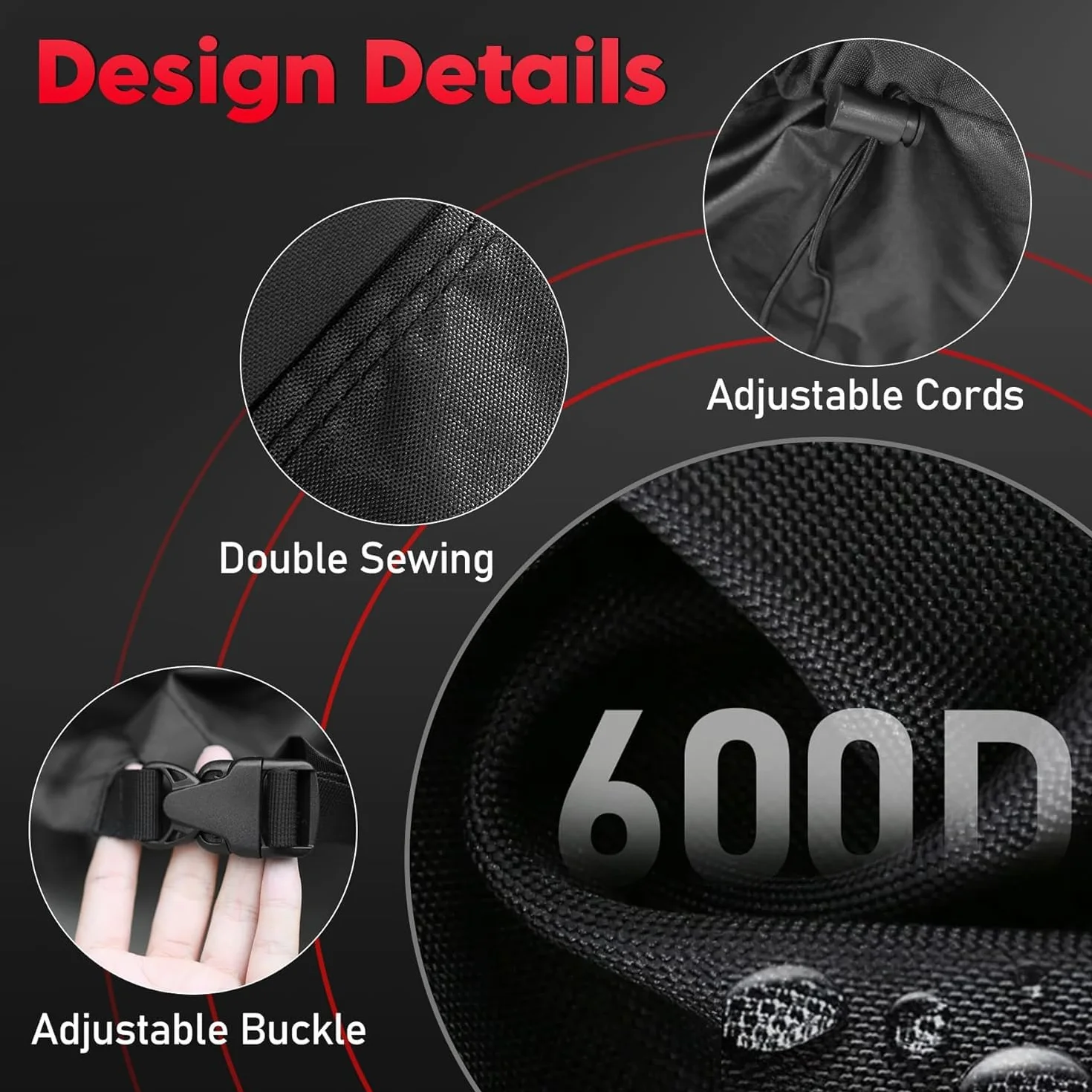 Zettum Copertura per Divano 203 x 86 x 84 cm, Copertura per mobili da Giardino 600D Oxford PU Copertura per divani, Impermeabile e Resistente per mobili Lounge, terrazze