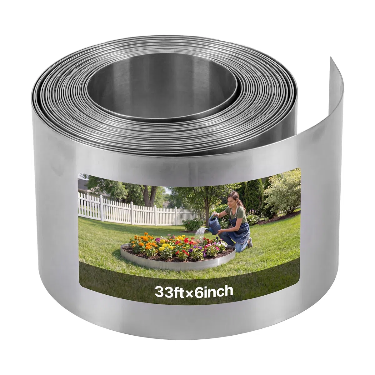 VEVOR Bordatura da Giardino per Aiuola in Metallo 10m x 15 cm, Rotolo Recinzioni per Prato Orto da Giardino Bordatura in Acciaio Corten Aiuole Sentieri Paesaggistica, Rotolo Bordi Aiuole Giardinaggio
