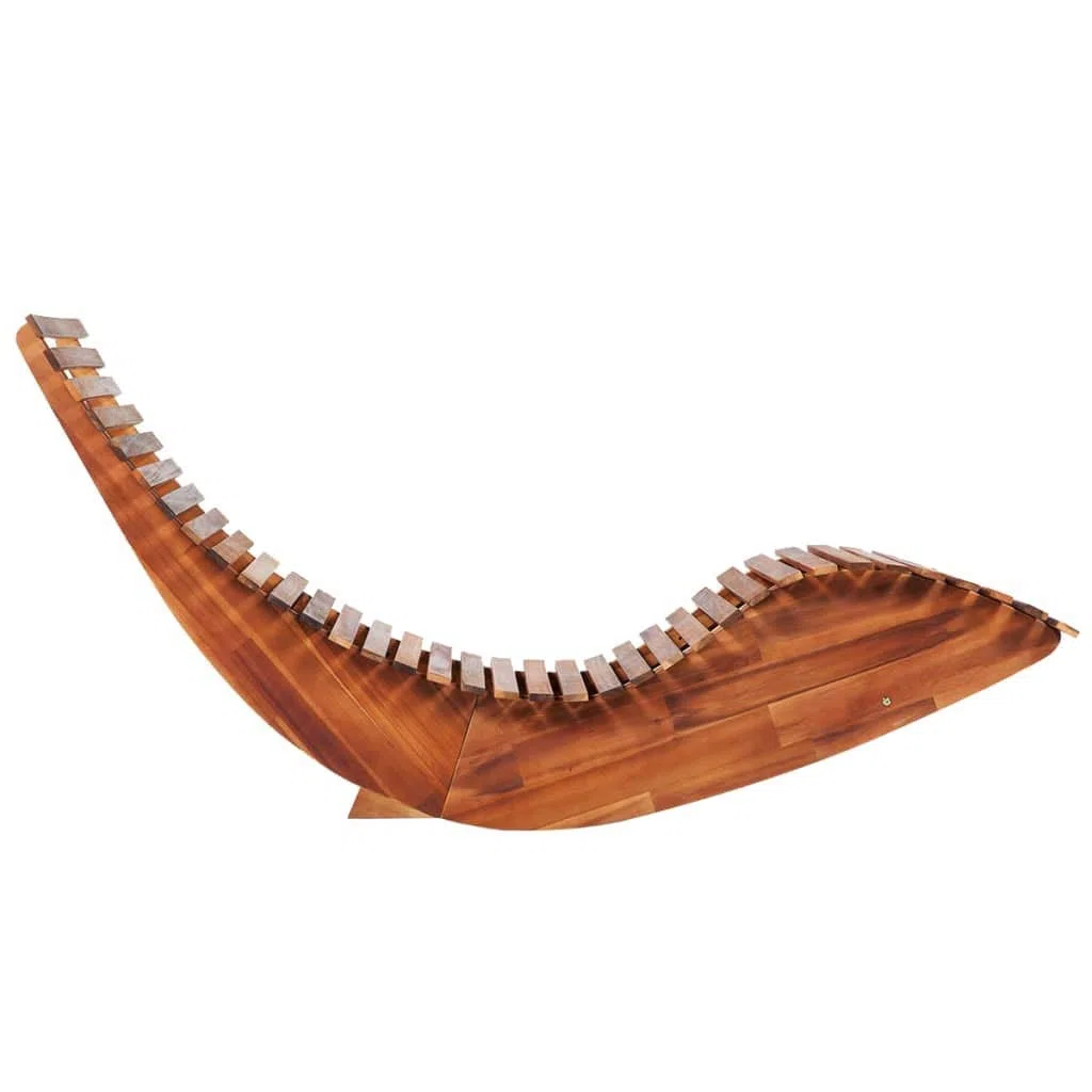 vidaXL 2X Sedie a Sdraio a Dondolo Stile Rustico Robusti Ergonomici Lettino Prendisole per Interni e Giardino Finitura ad Olio Legno di Acacia
